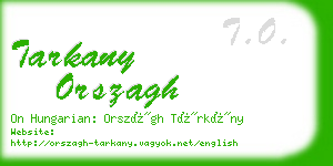 tarkany orszagh business card
